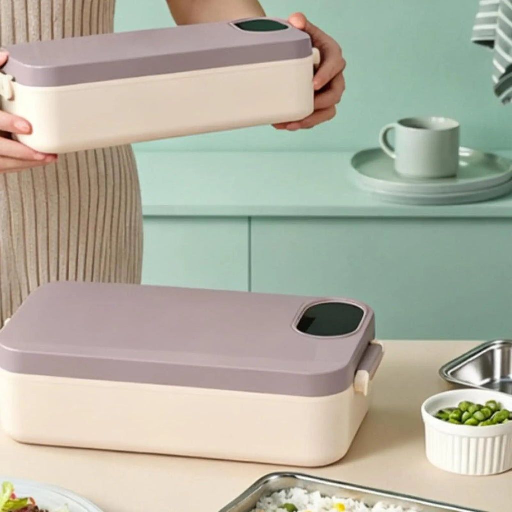 Rechargeable Electric Heated Lunch Box Portable Food Warmer Stainless Steel Container for Kids Adults Office Work School Travel Eagle Aerie