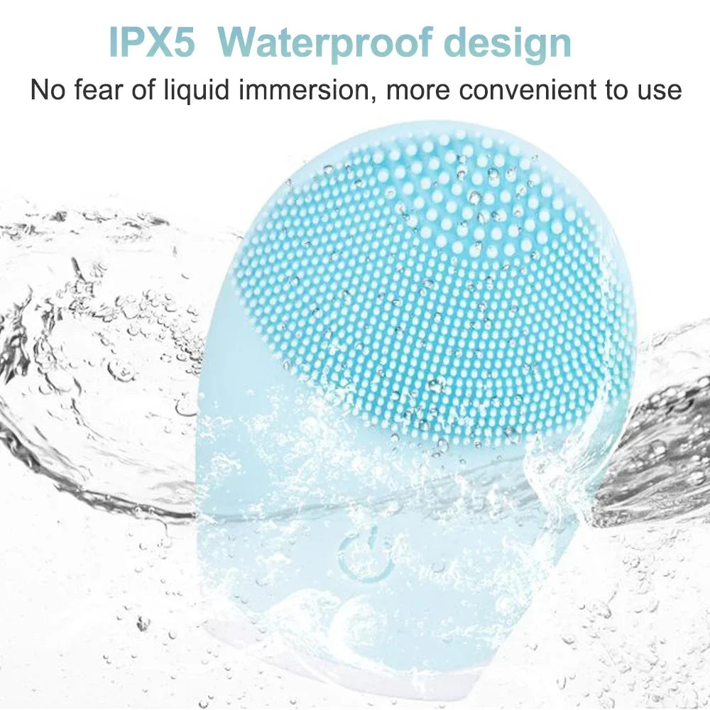 Electric Facial Cleansing Brush Face Skin Care Tools Waterproof Silicone Sonic Cleanser Facial Eagle Beacon