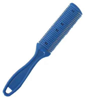 Hair Cutting Comb Hair Brushes with Razor Blades Barber Scissors Hair Salon Thinning Hairdressing DIY Styling Tools Black Handle Eagle Beacon