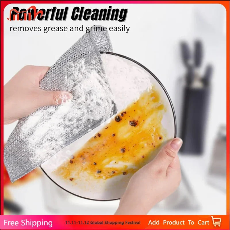 10 piece set of cleaning cloth, metal wire, kitchen sink, towels, dishwashing cleaning tools Eagle Aerie