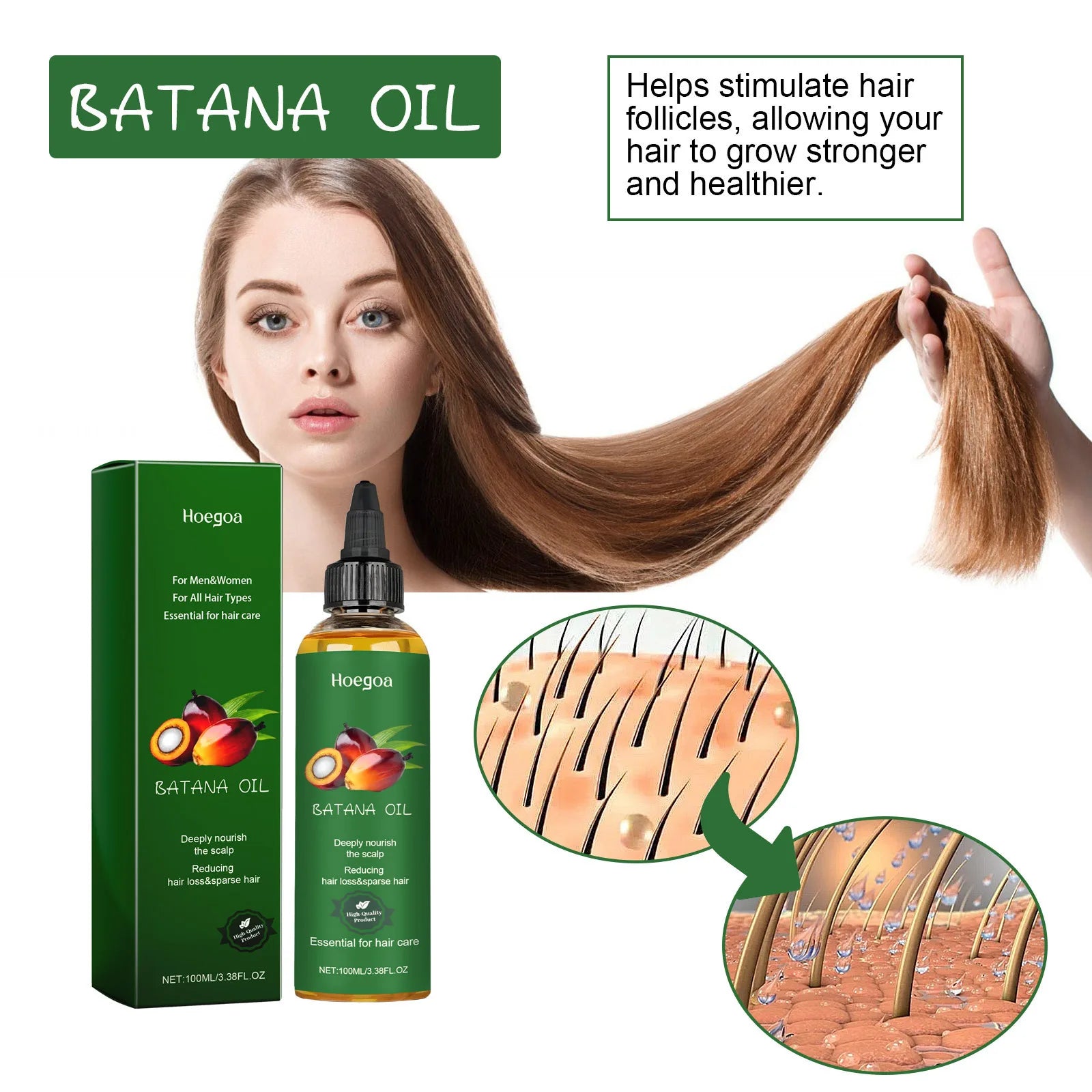 Hair Growth Oil Nourishing Scalp Repairing Strengthening Preventing Hair Loss Dry Damaged Frizz Control Men Women Hair Products Eagle Beacon