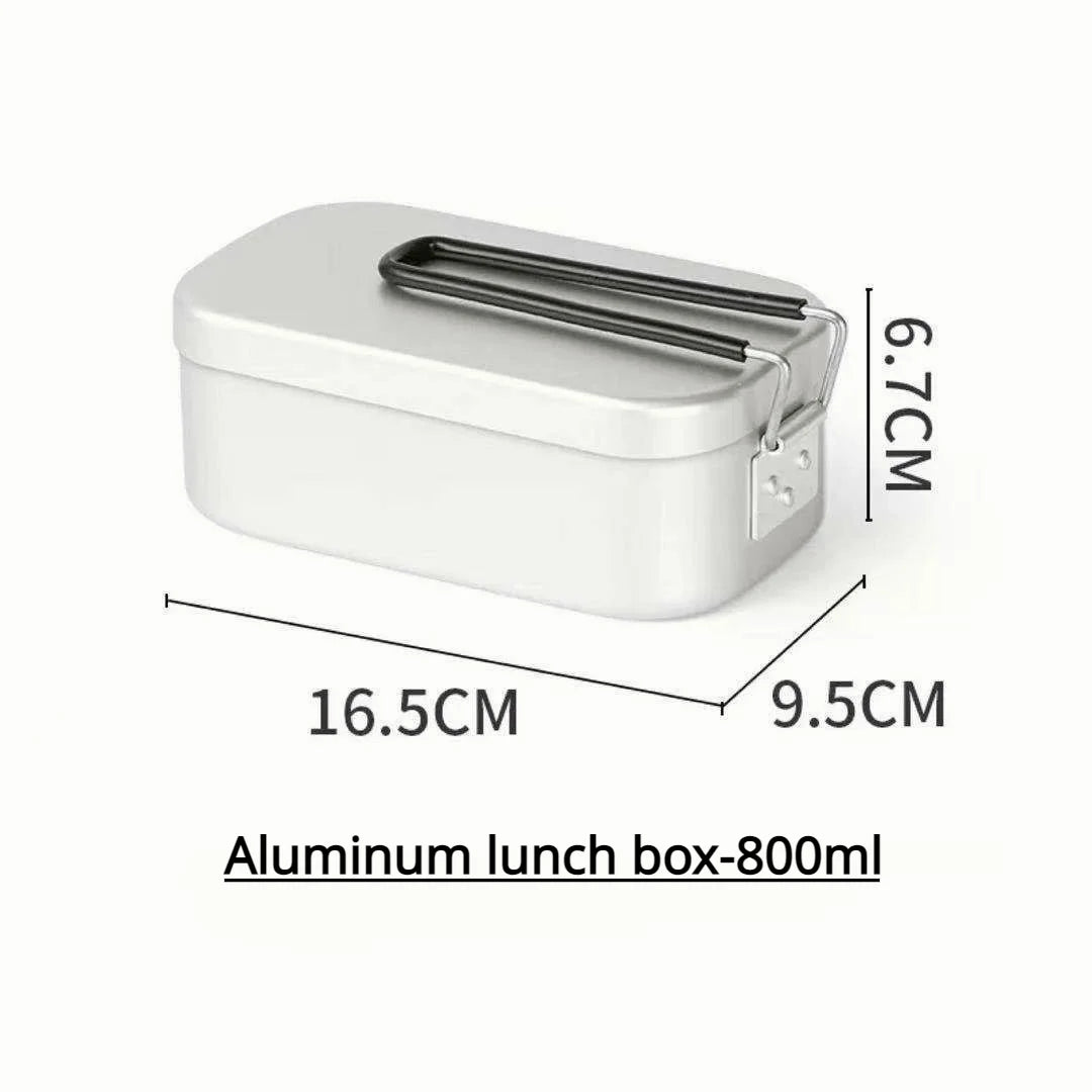 Aluminum lunch box outdoor reheatable lunch box with lid with handle gloves camping set bowl travel lunch box lunch box Eagle Aerie