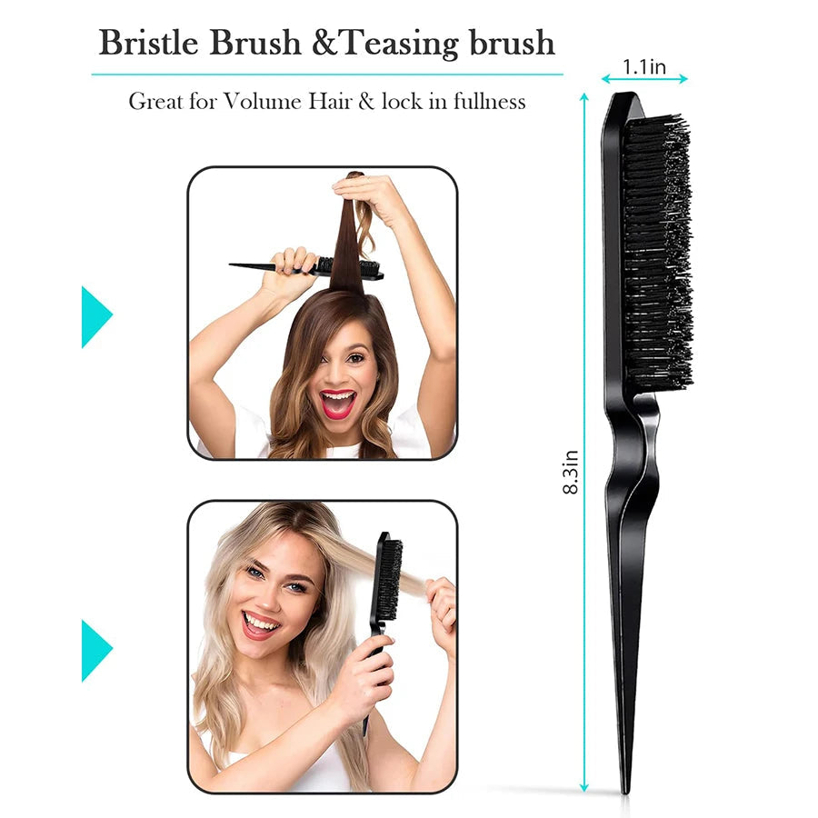 6 Pieces/set Of Hair Tools Set, Professional Hair Gel Spray Bottle, Edge Control Brush, Mouse Tail Comb, Knitting Tools Eagle Beacon