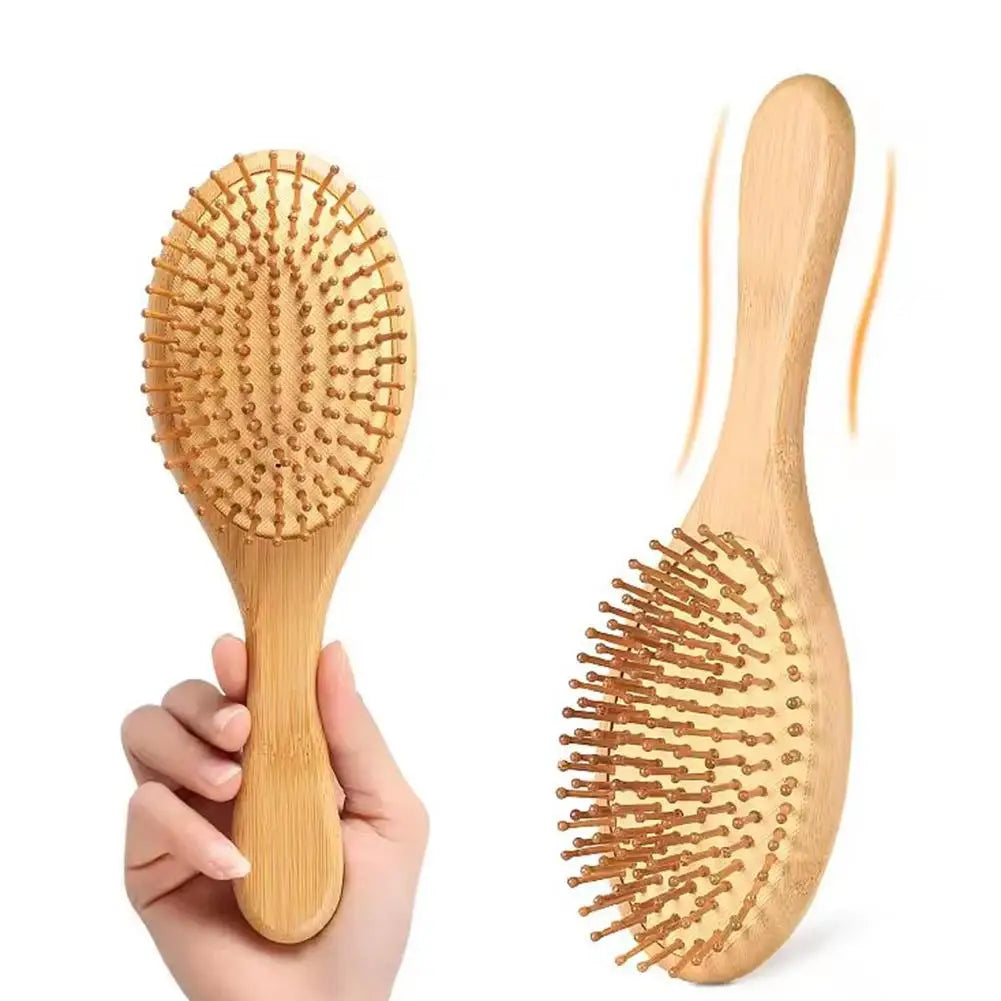 Wooden Bamboo Hair Brush Improve Hair Growth Wood hairbrush Prevent Hair Loss Comb Bamboo Comb Teeth Salon Hair Styling Tools Eagle Beacon