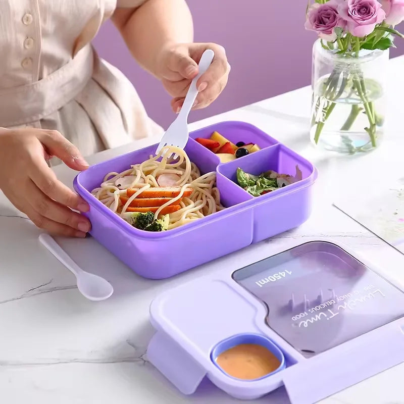 Kid's Bento Lunch Box with Tableware, Lunch Box Microwaveable Bento Box with Tableware Heated, Sandwich, Snack, Food Storage, Eagle Aerie