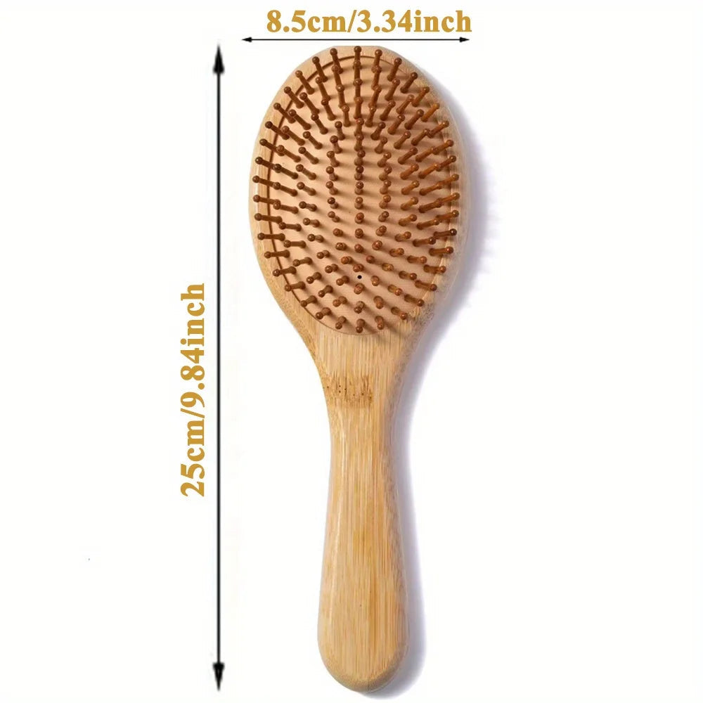 Wooden Hair Brush Improve Hair Growth Wood hairbrush Prevent Hair Loss Comb Bamboo Comb Teeth Hairdressing Styling Hair Tools Eagle Beacon