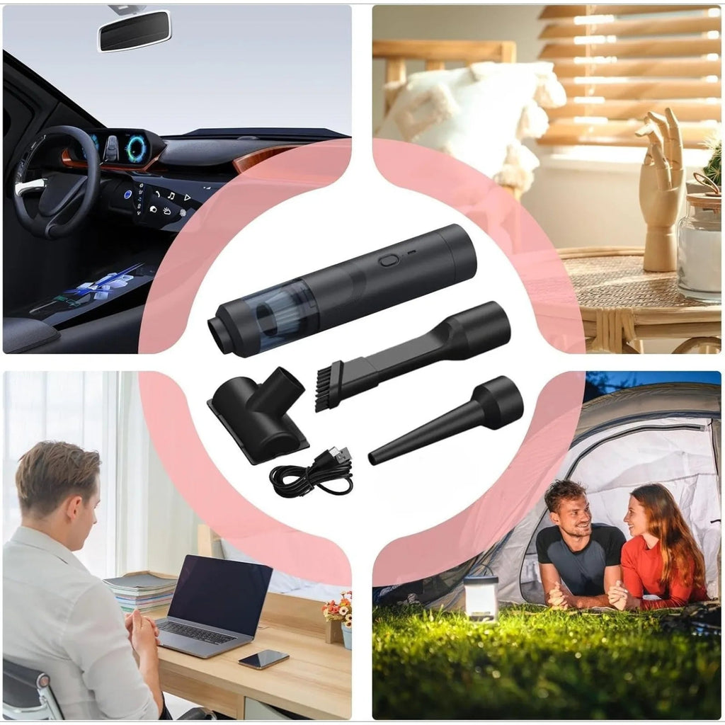 Portable Car Vacuum Cleaner: Mini Handheld Cordless Cleaner with Blower Function, Powerful Suction, and Brushless Motor Eagle Beacon