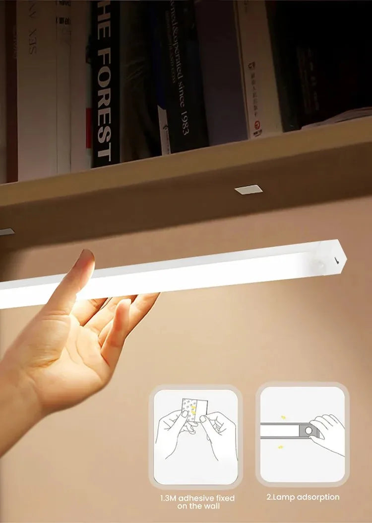 Motion Sensor Lamp Night Light Wireless LED USB Type C Rechargeable Lamp for Kitchen Cabinet Bedroom Wardrobe Staircase Lighting Eagle Beacon