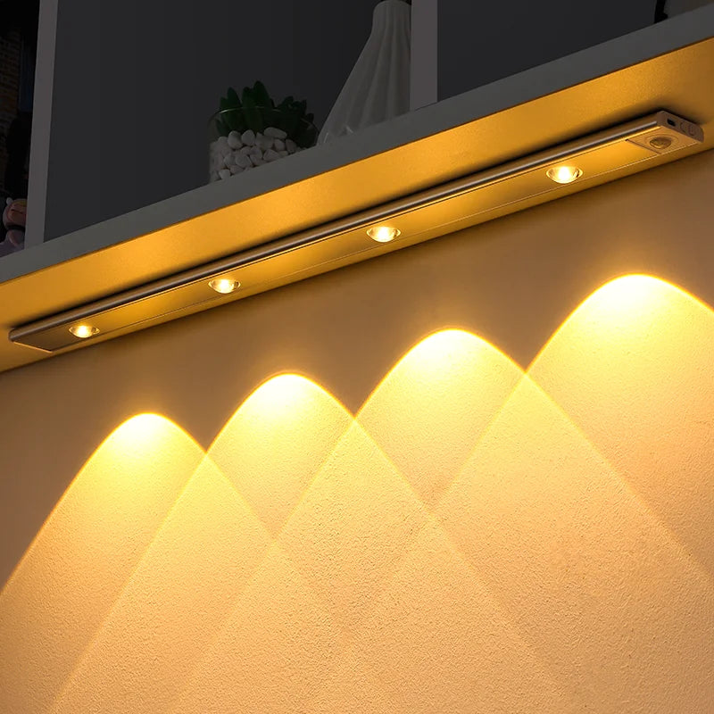 Motion Sensor Light LED Sensor Lamp Wireless Ultra Thin USB LED For Kitchen Cabinet Bedroom Wardrobe Indoor Lighting Night Light Eagle Beacon