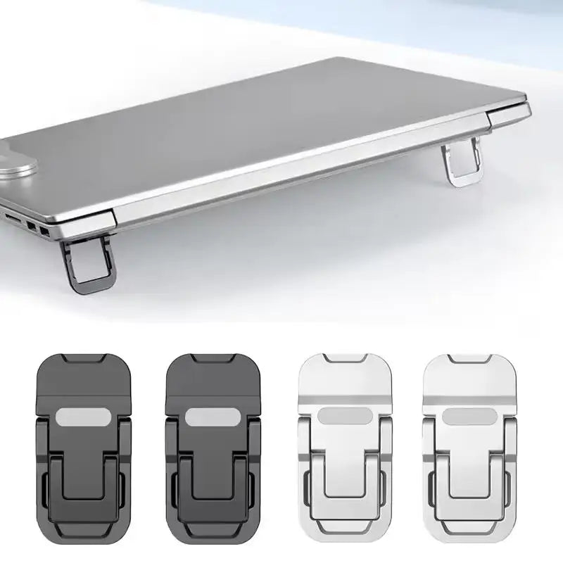 2PCS Mini Foldable Laptop Stand Portable Computer Keyboard Riser with 2 Adjustable Angles Self-Adhesive Invisible Notebook Stand Eagle Beacon