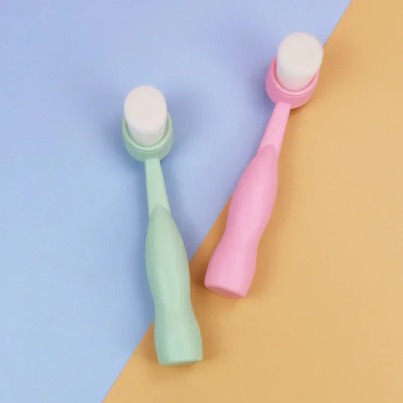 Facial Cleansing Brush Soft Bristles Manual Long Handle Flat Bottomed Standing Deep Face Cleaning Brush Limpieza Facial Skincare Eagle Beacon