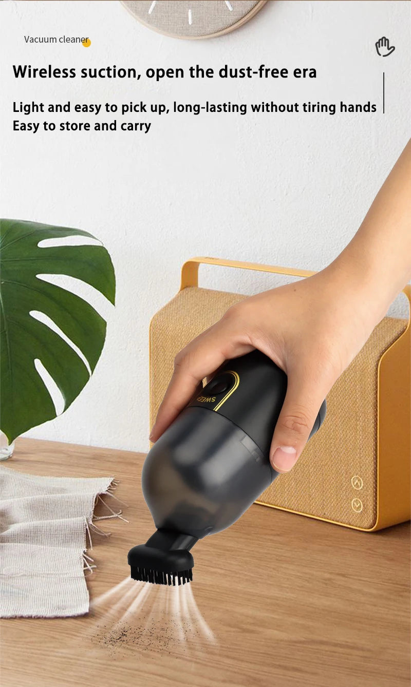 Mini Vacuum Cleaner Portable Wireless Power Usb Charging Car Home Computer Office Sweeping Machine Desktop Dust Eagle Beacon
