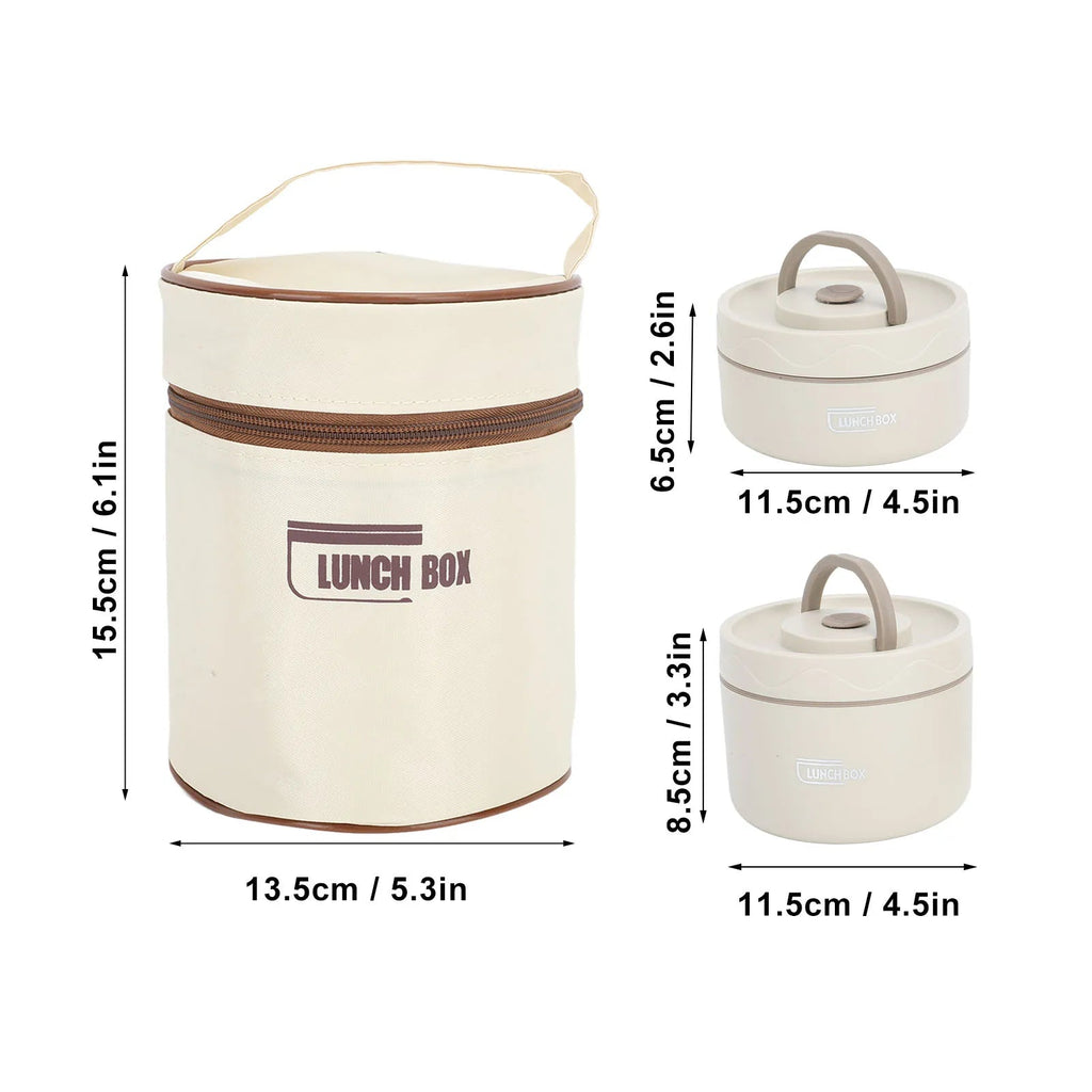 Thermal Lunch Box  304 Stainless Steel Multifunction Portable Insulated Lunch Container with Thermal Bag For School Student Eagle Aerie