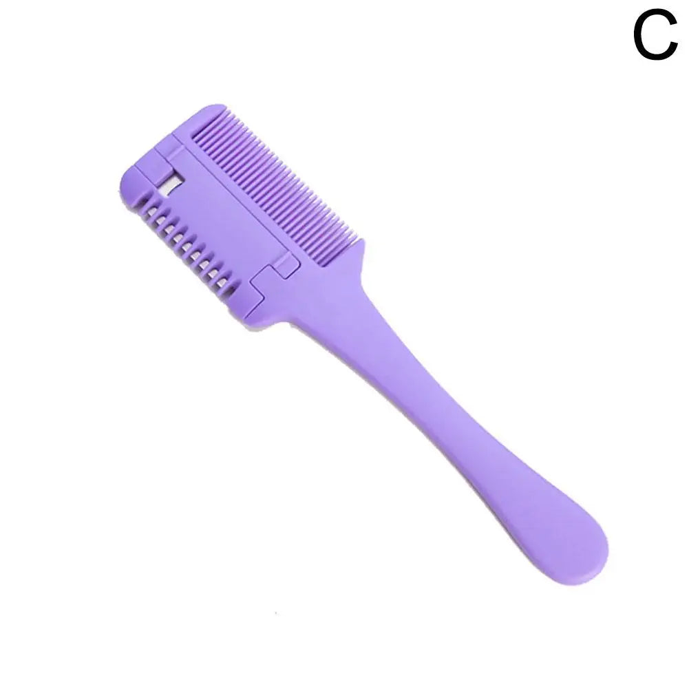 Haircut Brush With Razor Blades Haircut Comb Shaving Hair Trimmer Cutting Thinning Tools Barbershop Hairs Salon Styling Tools Eagle Beacon