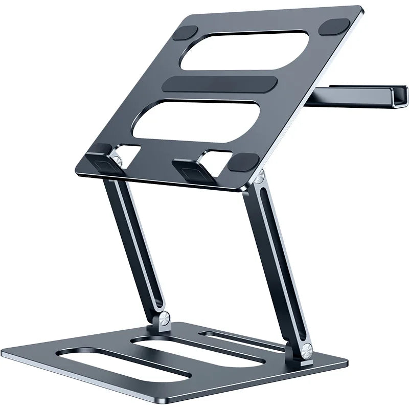 Oatsbasf Foldable Laptop Stand for Desk with Hidden Phone Stand For MacBook Pro Air Hp Tablet Adjustable Height Notebook Holder Eagle Beacon