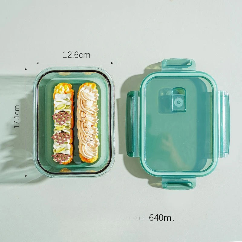 The Glass Lunch Box Can Be Heated in The Microwave. It Is A Special Student Lunch Box for Bringing Meals To Work Eagle Aerie
