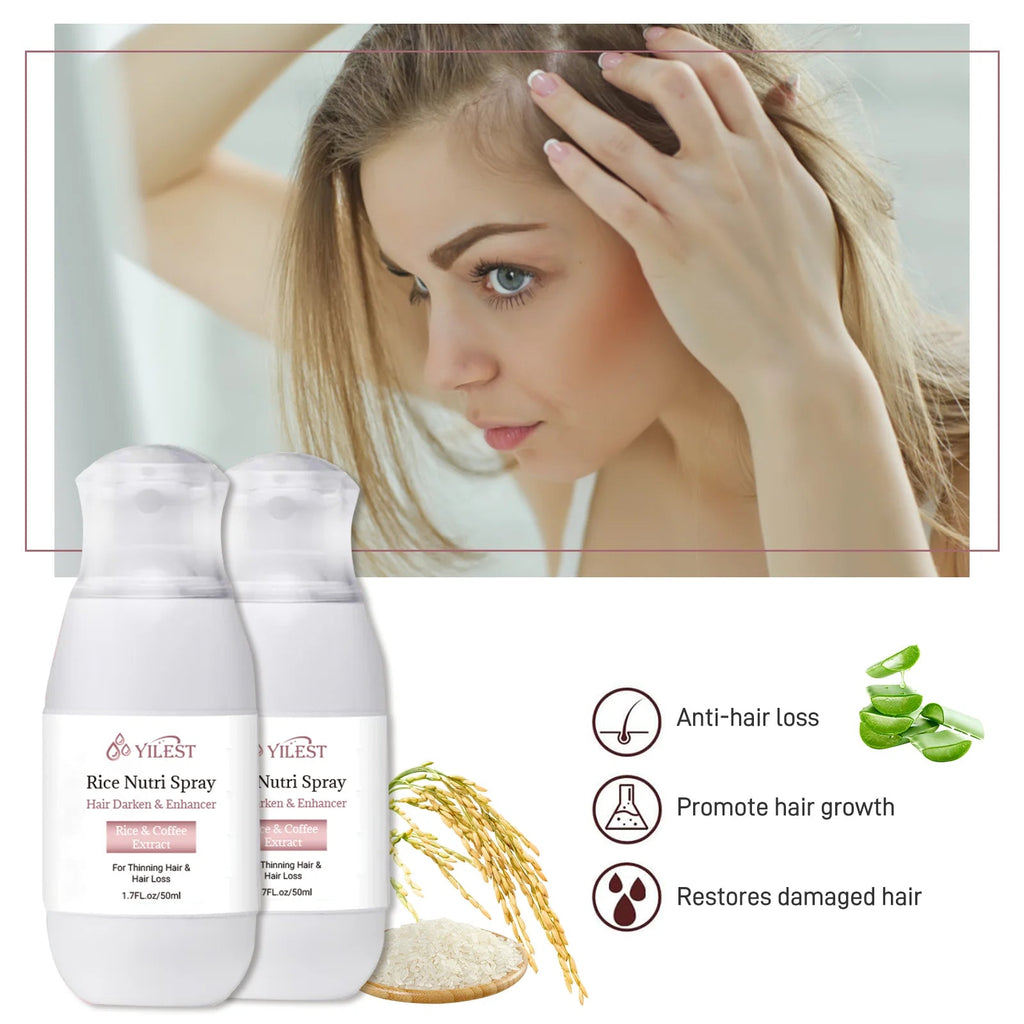 Hair Helper Spray, Rice Water Spray,Hair Strengthens Thickening,Natural Spray Stimulates Growth Soothes Scalp for Thinning Hair Eagle Beacon