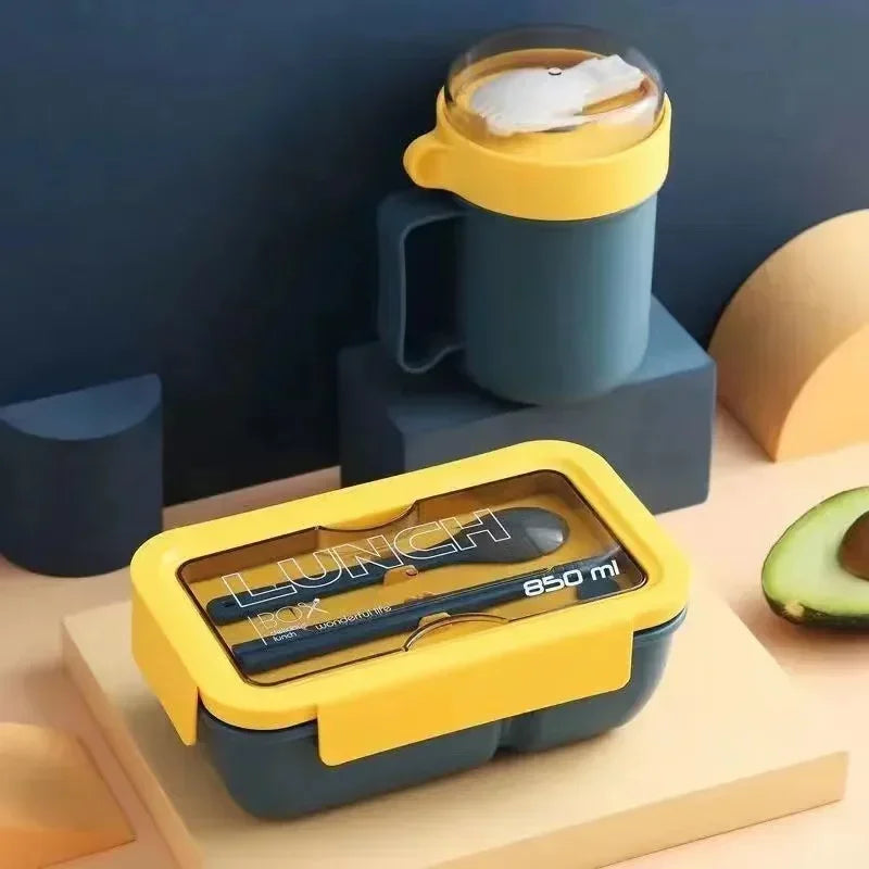 Food Storage Containers, Lunch Bag Bento, Portable Lunch Box for Kids School, Microwave Wheat Straw Dinnerware Bento Box Eagle Aerie