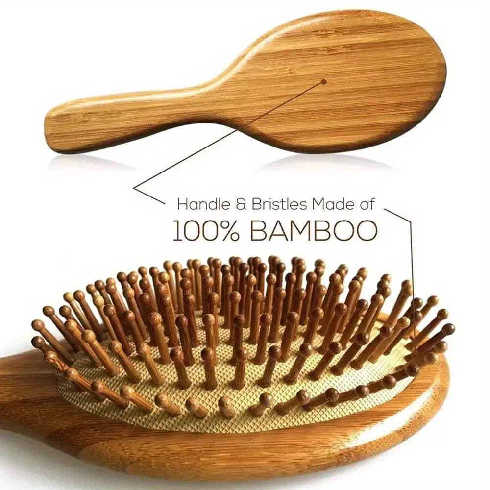 Wooden Hair Brush Improve Hair Growth Wood hairbrush Prevent Hair Loss Comb Bamboo Comb Teeth Hairdressing Styling Hair Tools Eagle Beacon