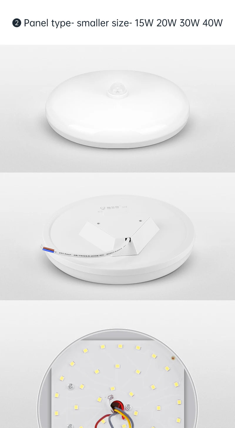 Motion Sensor Ceiling Light Modern Smart Sensor LED Lamp Human Infrared Sensing Lamp Indoor for Garage Corridor Lighting Fixture Eagle Beacon