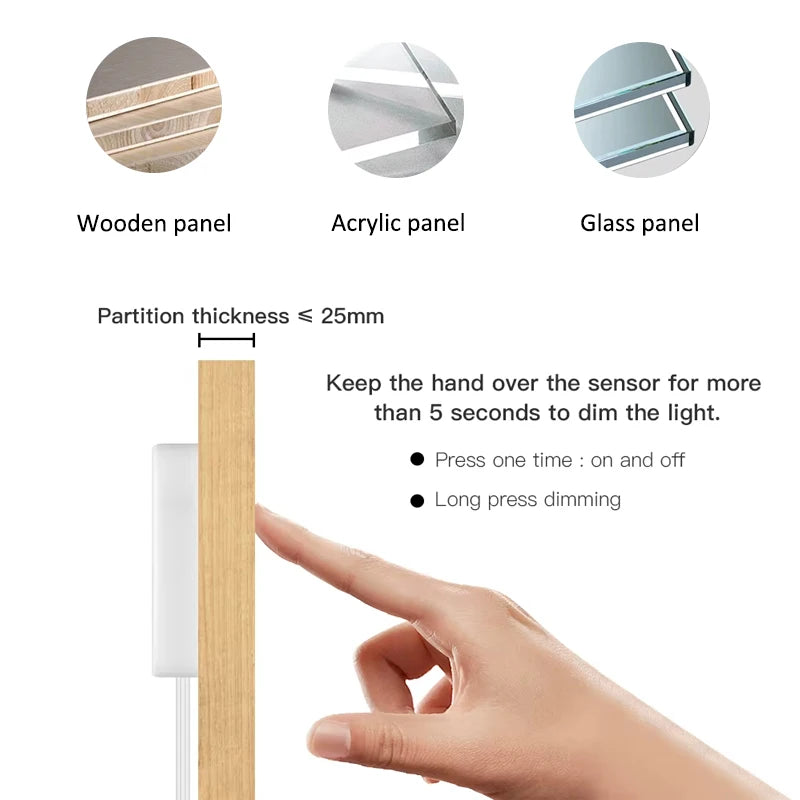 Touch Sensor Switch 5-24V 5A Hand-Wave Motion Sensor Light Switch White Eagle Beacon