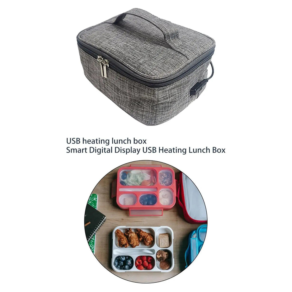 USB Heated Lunch Boxes Bag Container Oxford Cloth Food Warmer Waterproof Material Convenient Reusable Personal Microwave Durable Eagle Aerie