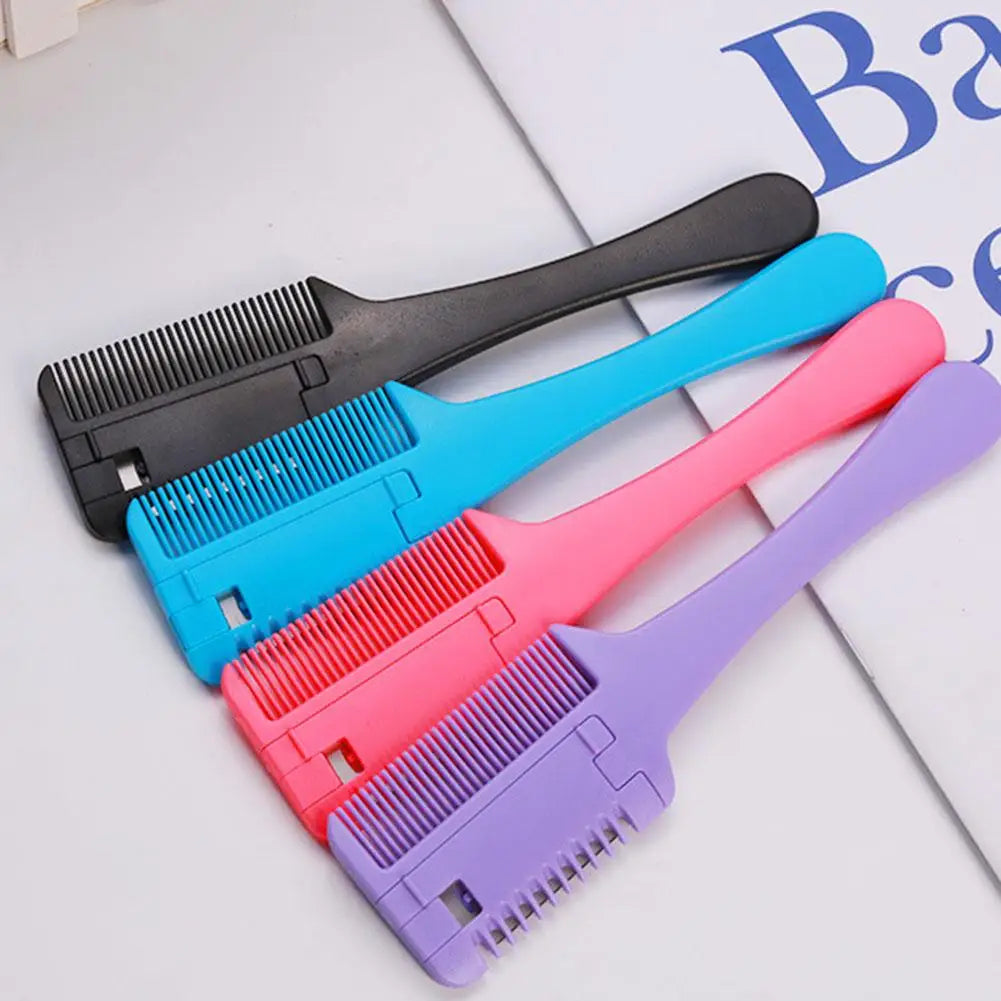 Haircut Brush With Razor Blades Haircut Comb Shaving Hair Trimmer Cutting Thinning Tools Barbershop Hairs Salon Styling Tools Eagle Beacon