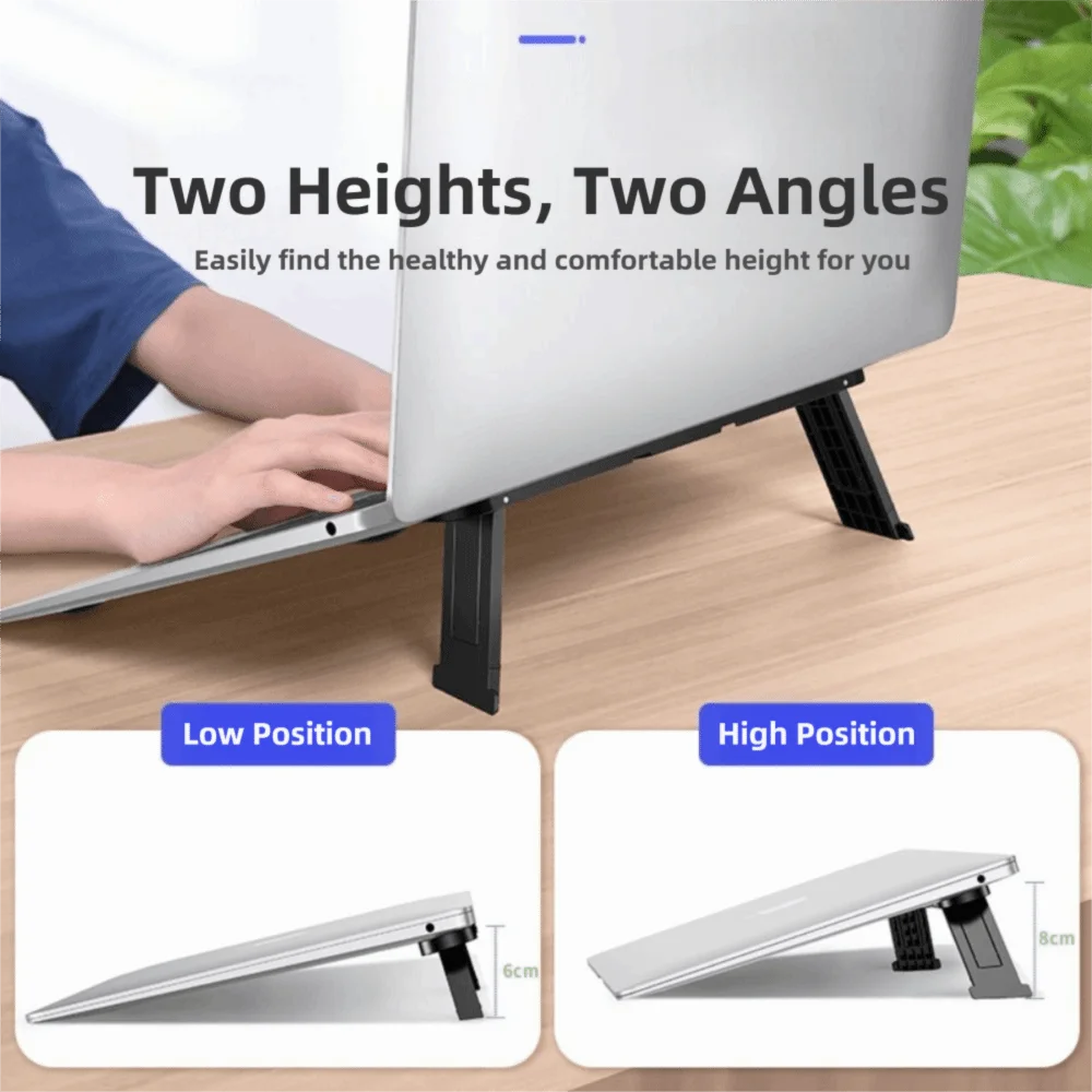 Foldable Design Laptop Stand Height-Adjustable Portable Notebook Stand Lightweight Heat Dissipation Laptop Holder Office Use Eagle Beacon