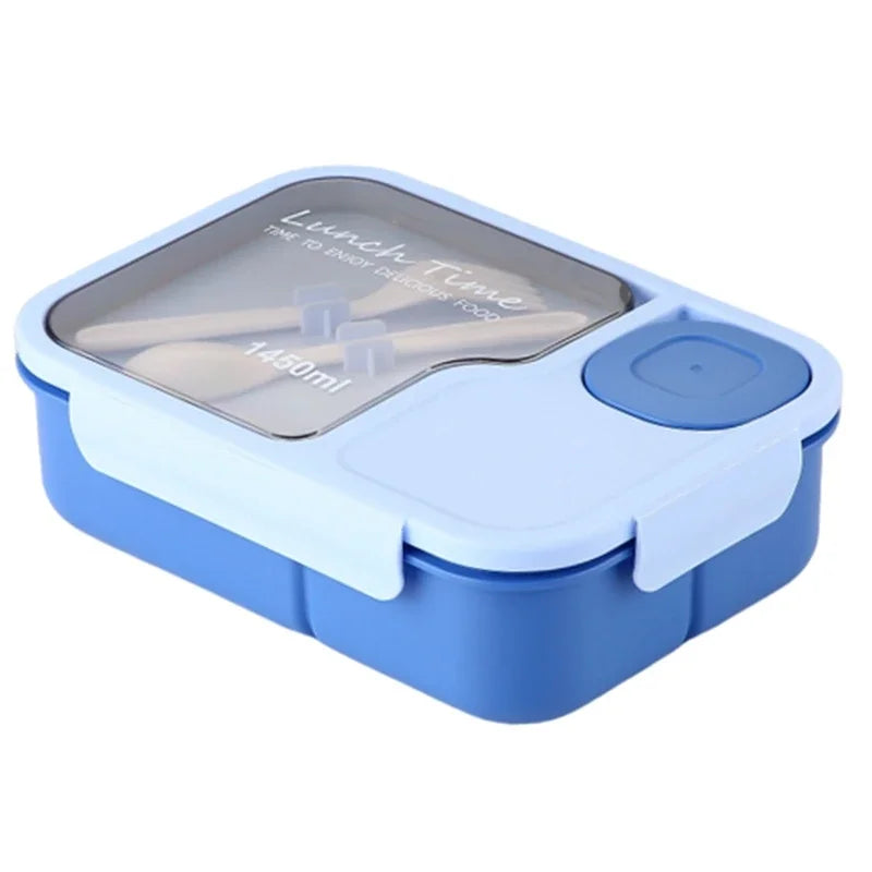 Portable Lunch Box Office Bento Box With Fork and Spoon Microwave Food Storage Container Reusable Food Boxes Quality Plastic Eagle Aerie