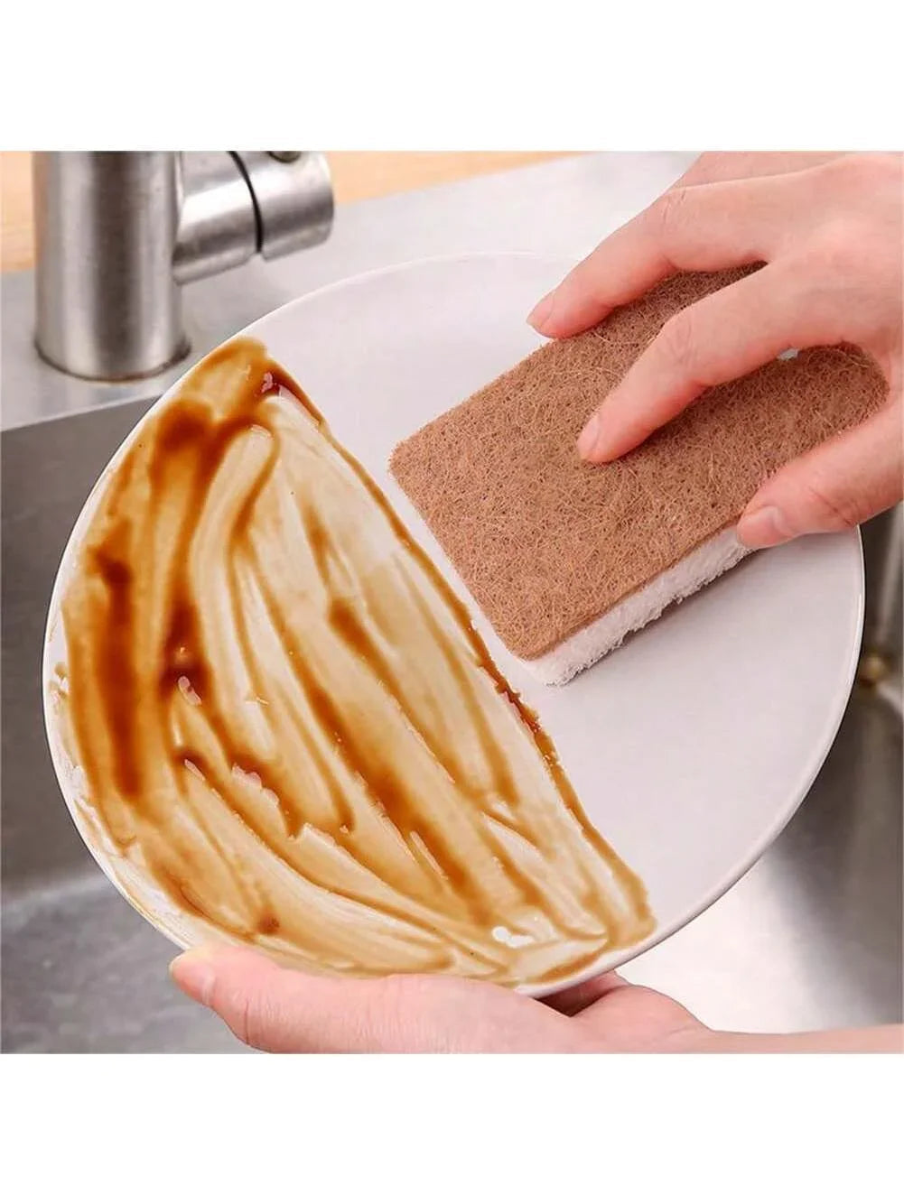 Biodegradable compostable cellulose and coconut scrubbing sponge -6 eco-friendly sponge tableware pieces ﻿ Eagle Aerie