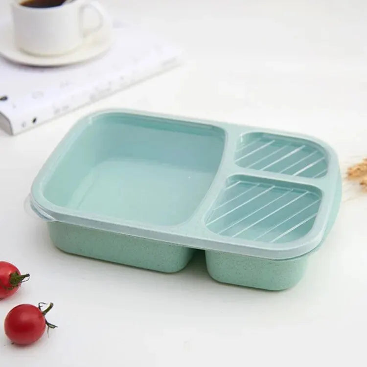 Wheat Straw Lunch Box Divided Into Compartments Insulated Lunch Box With Lid Square Lunch Box Portable Lunch Box Eagle Aerie