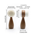 Facial Brush Double Sided Facial Cleanser Blackhead Removing Pore Cleaner Exfoliating Facial BrushCoconut Shred Handle Eagle Beacon