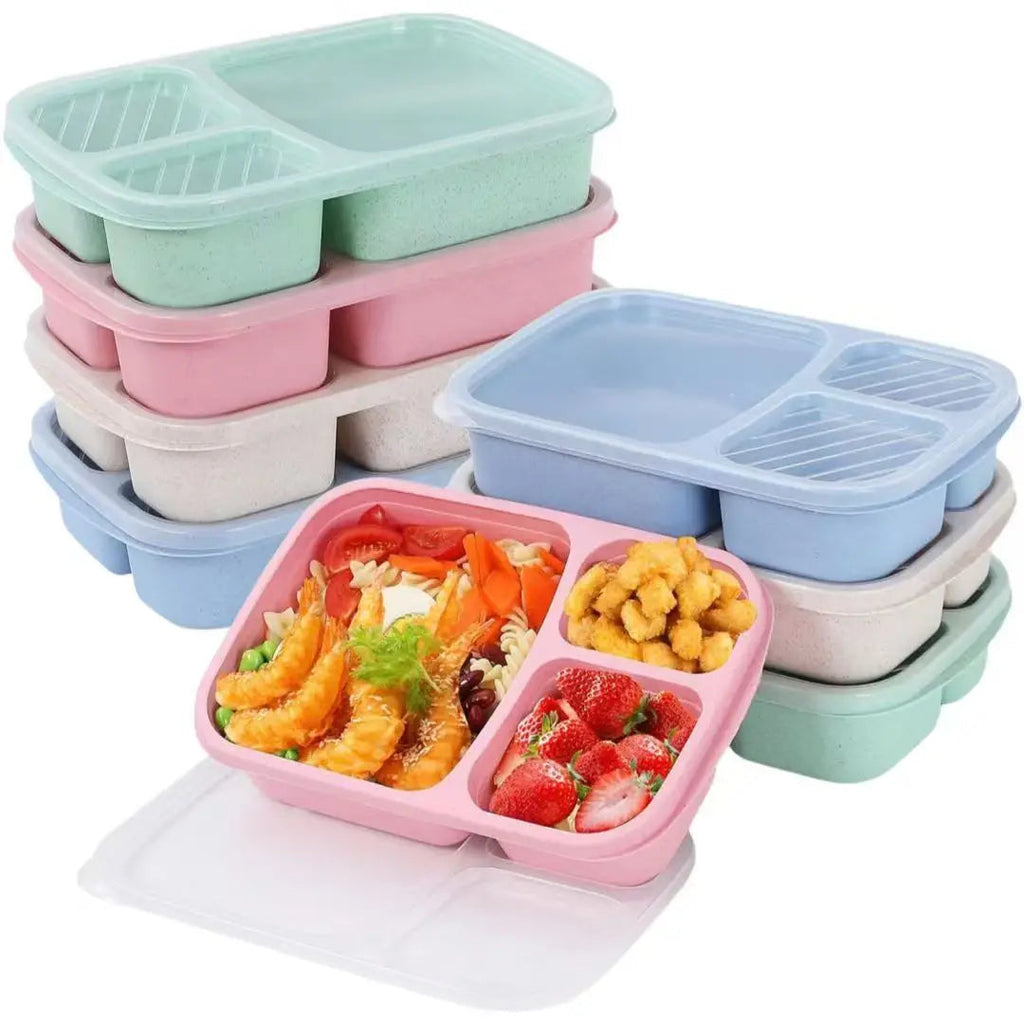 Square lunch box can be heated in the microwave. An environmentally friendly lunch box for meals. Eagle Aerie