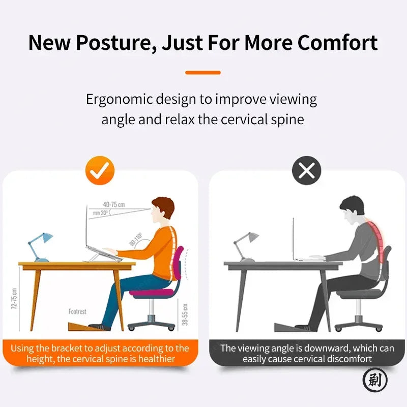Portable foldable computer monitor stand, adjustable laptop stand, suitable for small-sized tablet dock accessories Eagle Beacon