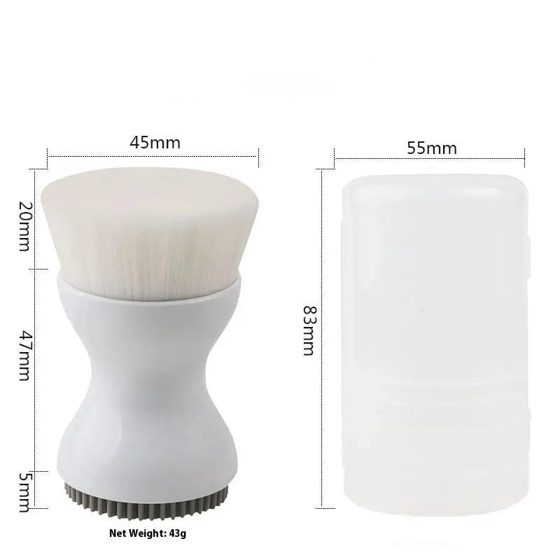 Double-Sided Mini Manual Facial Cleansing Brush Silicone Massage Face Brush Soft Bristles Handheld Cleaning Device Pore Cleaner Eagle Beacon