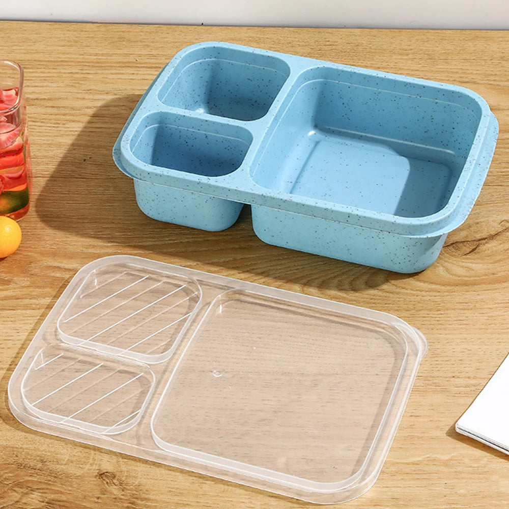 1 Bento Box Lunch Box for Kids and Adults Reusable Food Storage Container 3 Compartment Lunch Box for School Work and Travel Eagle Aerie