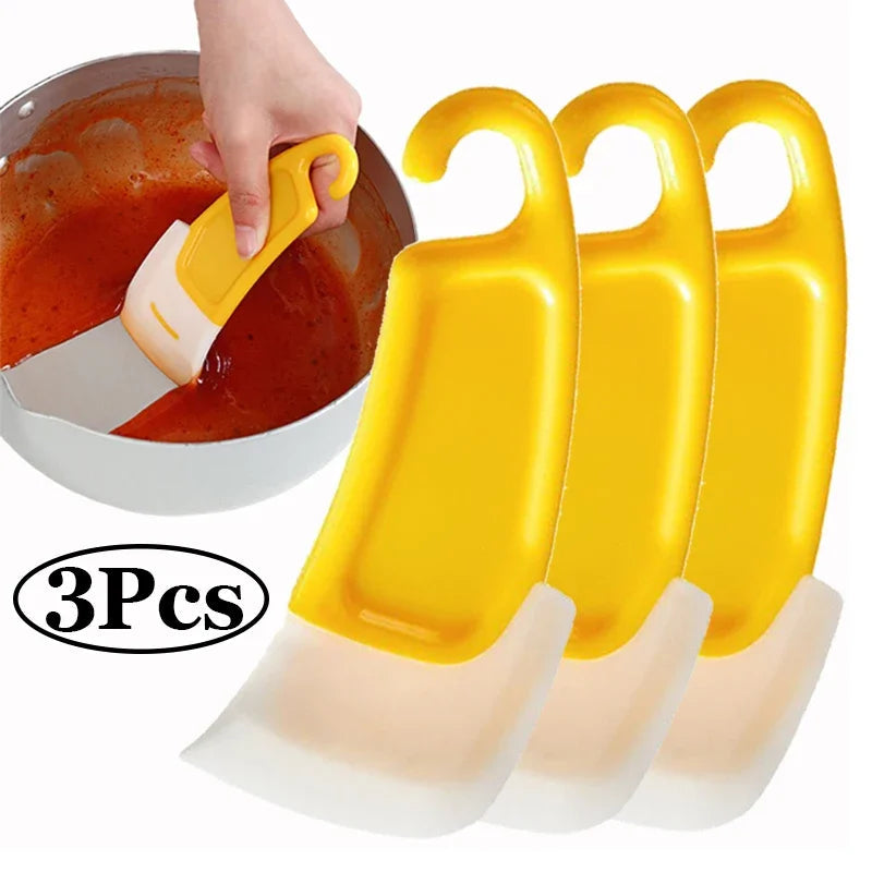 1/3 Silicone Tableware Cleaning Scraper Cleaning Spatula Cake Baking Scraper Pastry Small Tool Kitchen Cleaning Scraper Eagle Aerie