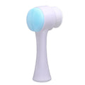 3D Double Silicone Facial Cleansing Brush Manual Massage Facial Brush Soft Bristles Exfoliator Double Sided Face Wash Brush Eagle Beacon