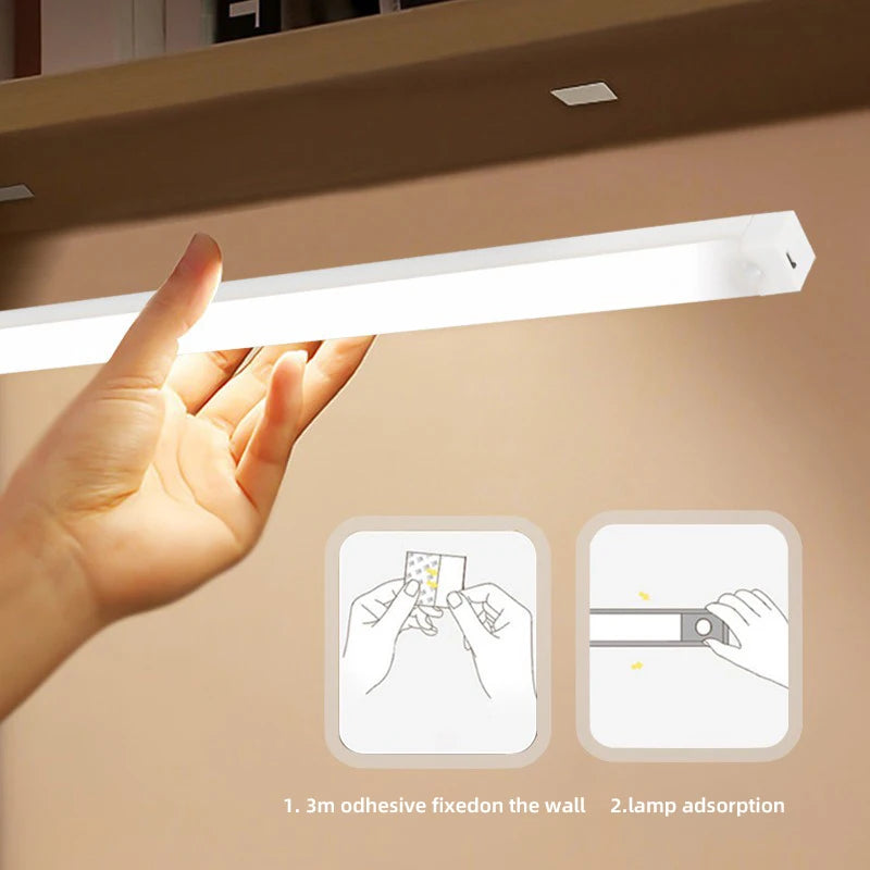 Motion Sensor Lamp Night Light Wireless LED USB Type C Rechargeable Lamp for Kitchen Cabinet Bedroom Wardrobe Staircase Lighting Eagle Beacon