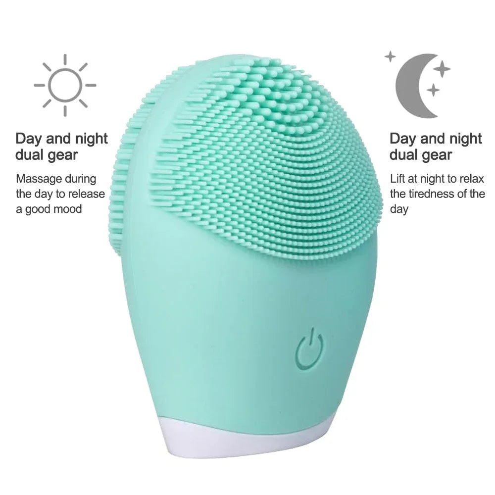 Electric Facial Cleansing Brush Face Skin Care Tools Waterproof Silicone Sonic Cleanser Facial Eagle Beacon