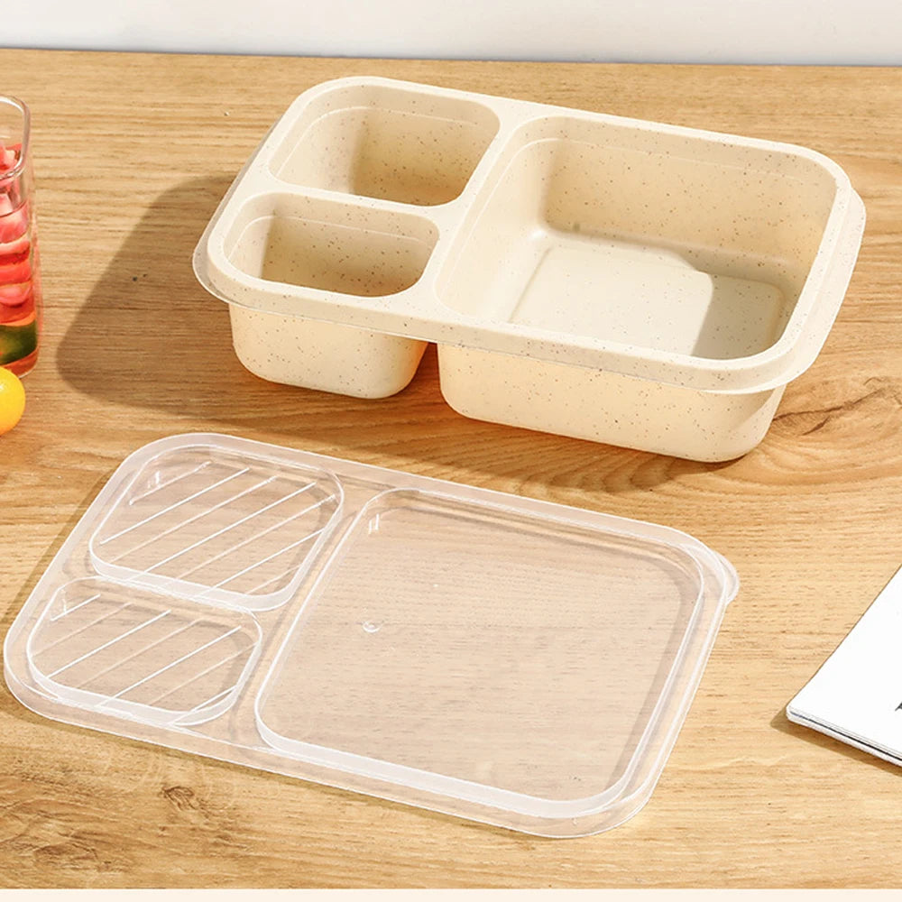 1 Bento Box Lunch Box for Kids and Adults Reusable Food Storage Container 3 Compartment Lunch Box for School Work and Travel Eagle Aerie