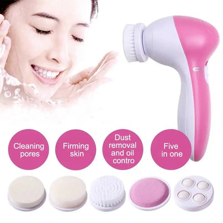 Electric Facial Cleaner 5 IN 1 Face Cleansing Brush Wash Machine Spa Skin Care Massager Blackhead Cleaning Facial Cleanser Tools Eagle Beacon