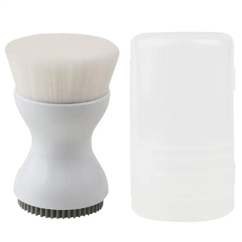 Double-Sided Mini Manual Facial Cleansing Brush Silicone Massage Face Brush Soft Bristles Handheld Cleaning Device Pore Cleaner Eagle Beacon