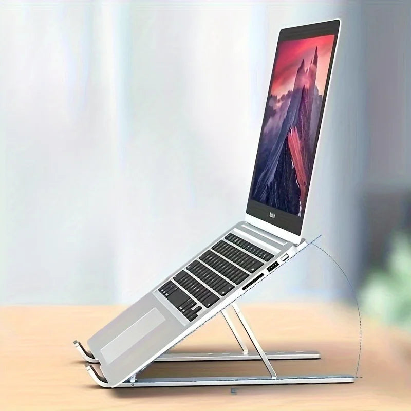 Portable Laptop Stand  Foldable ABS Material, Adjustable Desktop Height, Heat Dissipation, Laptop Stand, Storage Rack laptop arm Eagle Beacon
