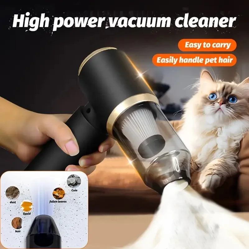 Mini 3-in-1 portable powerful vacuum cleaner, set of 1, for both car and household use - blowing and suction dual-use Eagle Beacon