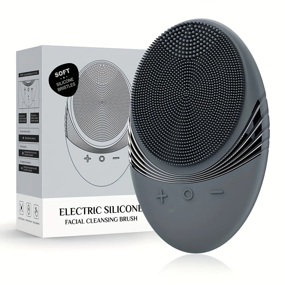 High-Quality, Ultra-Thin Electric Facial Cleansing Brush with a Built-In Battery, USB Charging, Five Power Modes, Gentle Cleani Eagle Beacon