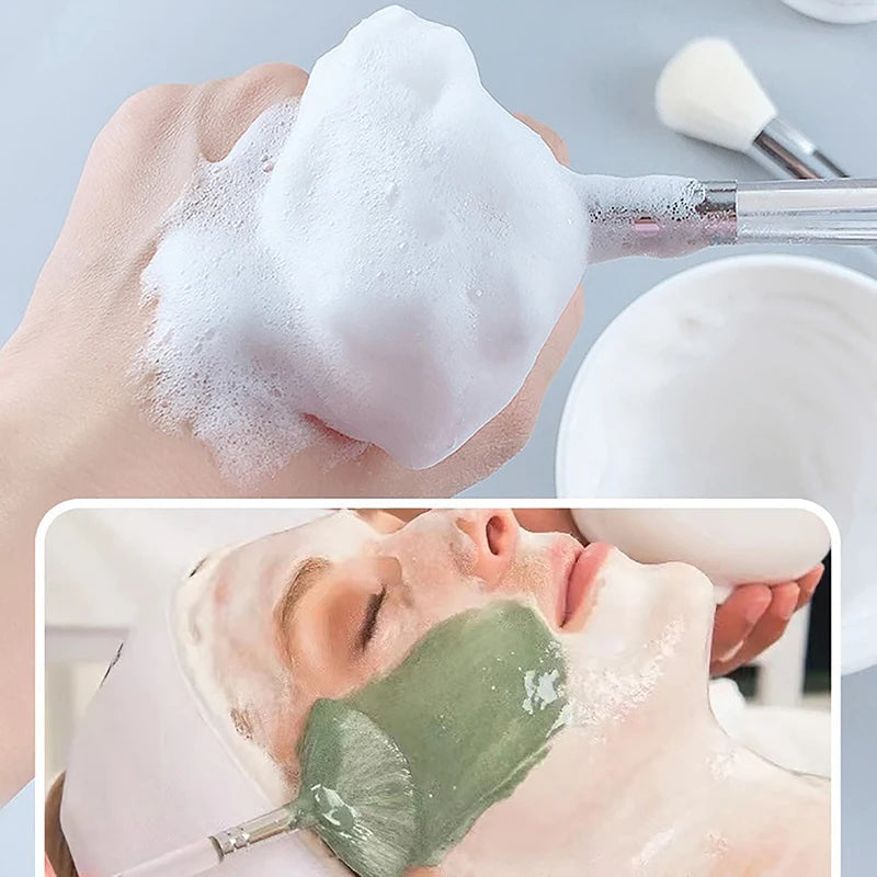 Soft-Bristled Facial Cleansing and Massage Brush – Portable Skincare Tool for Face Washing and Mask Application Eagle Beacon