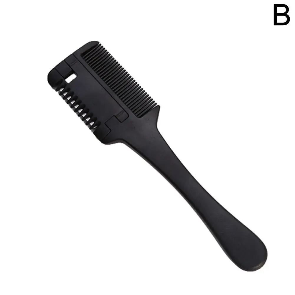 Haircut Brush With Razor Blades Haircut Comb Shaving Hair Trimmer Cutting Thinning Tools Barbershop Hairs Salon Styling Tools Eagle Beacon