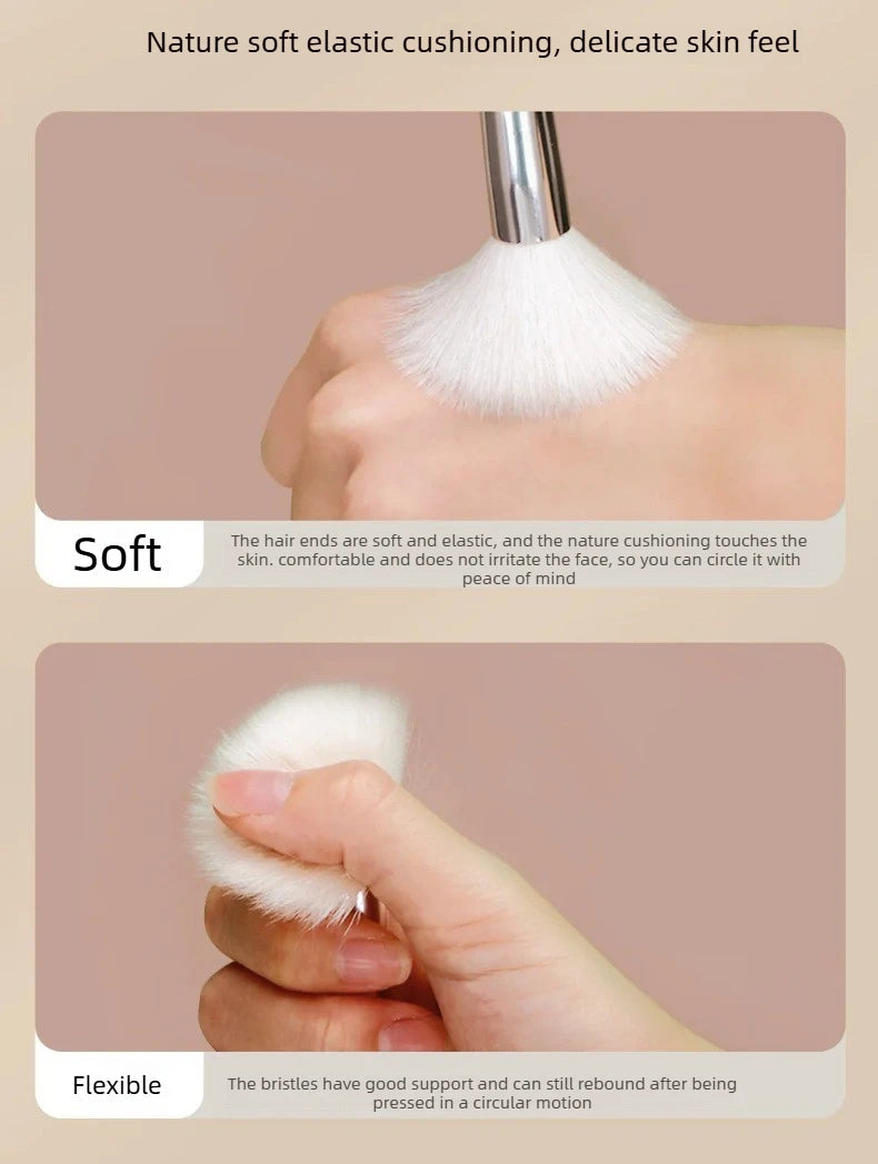 Facial Cleanser Brush Soft Face Massage Fan Wash Brush Pore Cleanning Exfoliating Beauty Face Mask Brush Portable Skin Care Tool Eagle Beacon