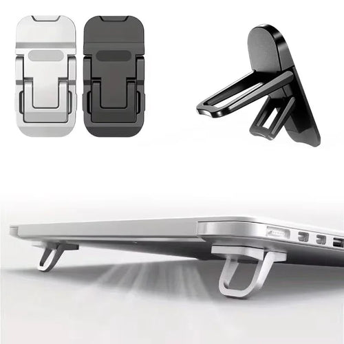 2PCS Mini Foldable Laptop Stand Portable Computer Keyboard Riser with 2 Adjustable Angles Self-Adhesive Invisible Notebook Stand Eagle Beacon